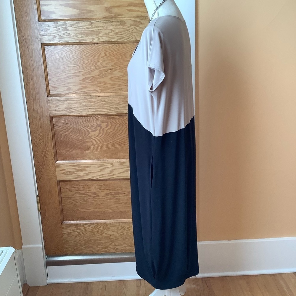 JOSEPH RIBKOFF Two Tone Colour Block Midi Cocktail Dress NWT 6 - Picture 3 of 13